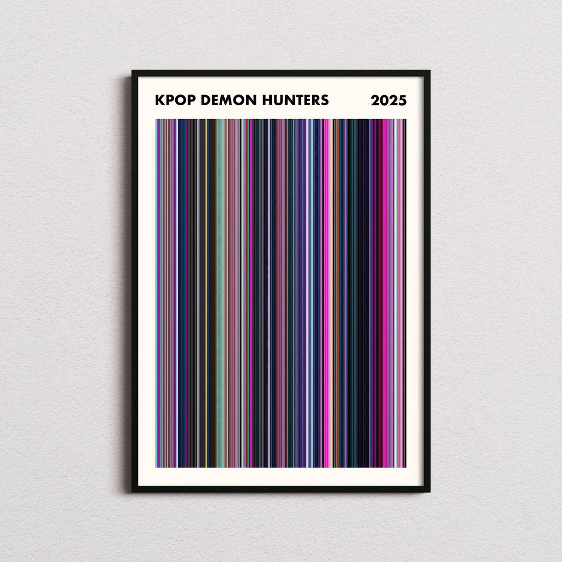KPop Demon Hunters Movie Barcode Poster - Simplified