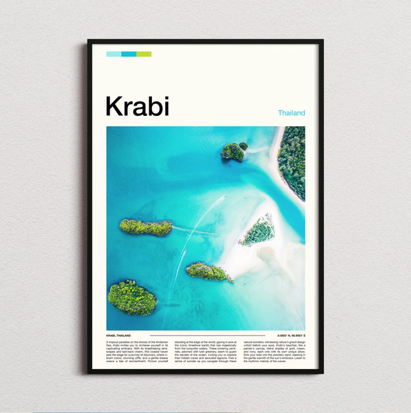 Krabi - Turquoise Lagoon From Above - Travel Print