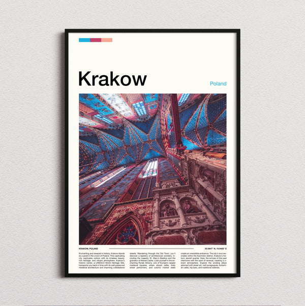 Krakow - Basilica Vaulted Ceiling - Travel Print