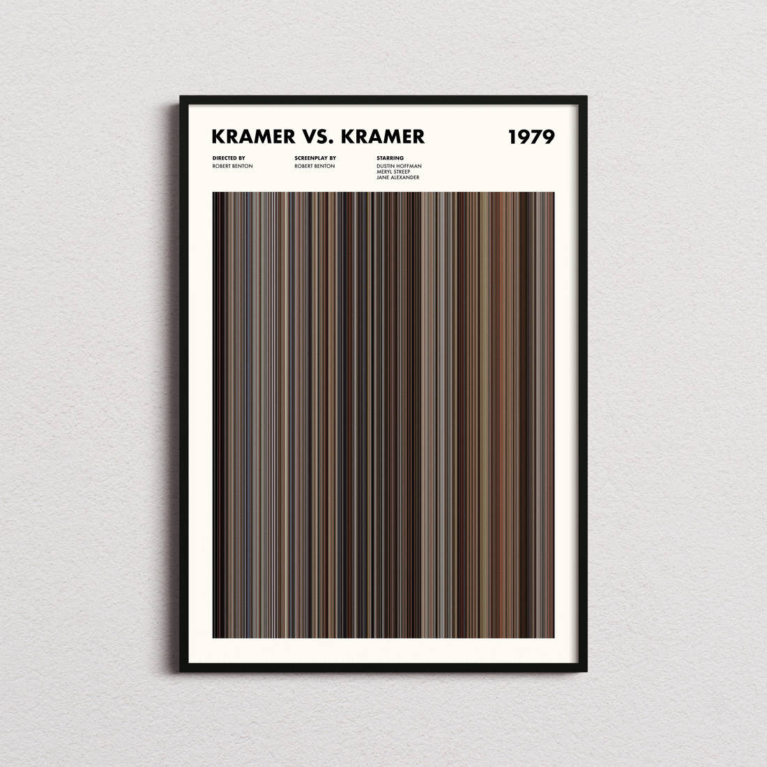Kramer vs. Kramer Movie Barcode Poster