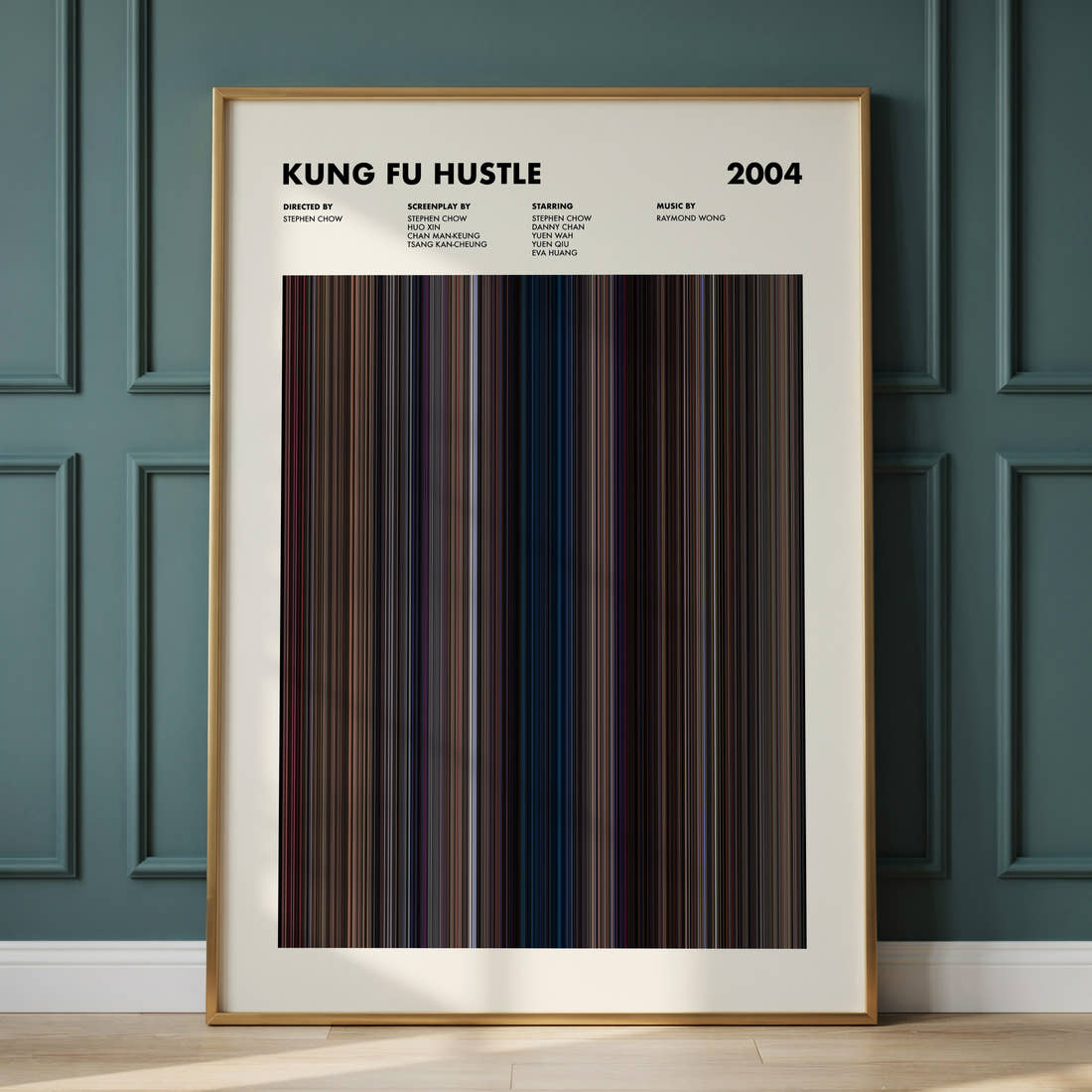 Kung Fu Hustle Movie Barcode Poster