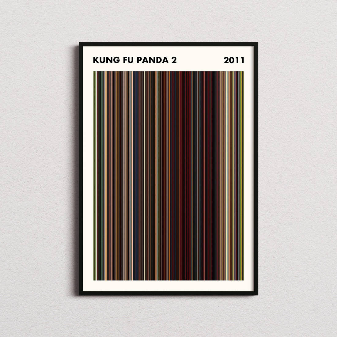 Kung Fu Panda 2 Movie Barcode Poster - Simplified