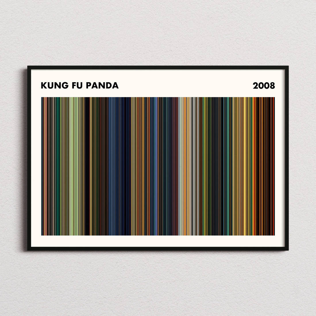 Kung Fu Panda Movie Barcode Poster - Simplified