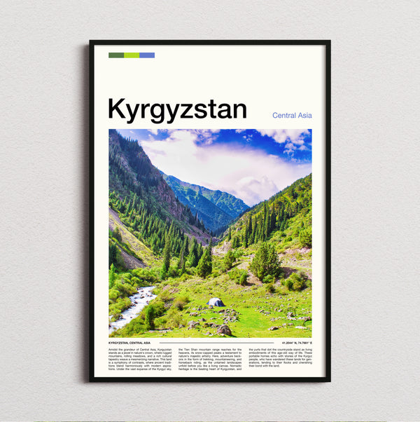 Kyrgyzstan - Green Mountain Valley - Travel Print