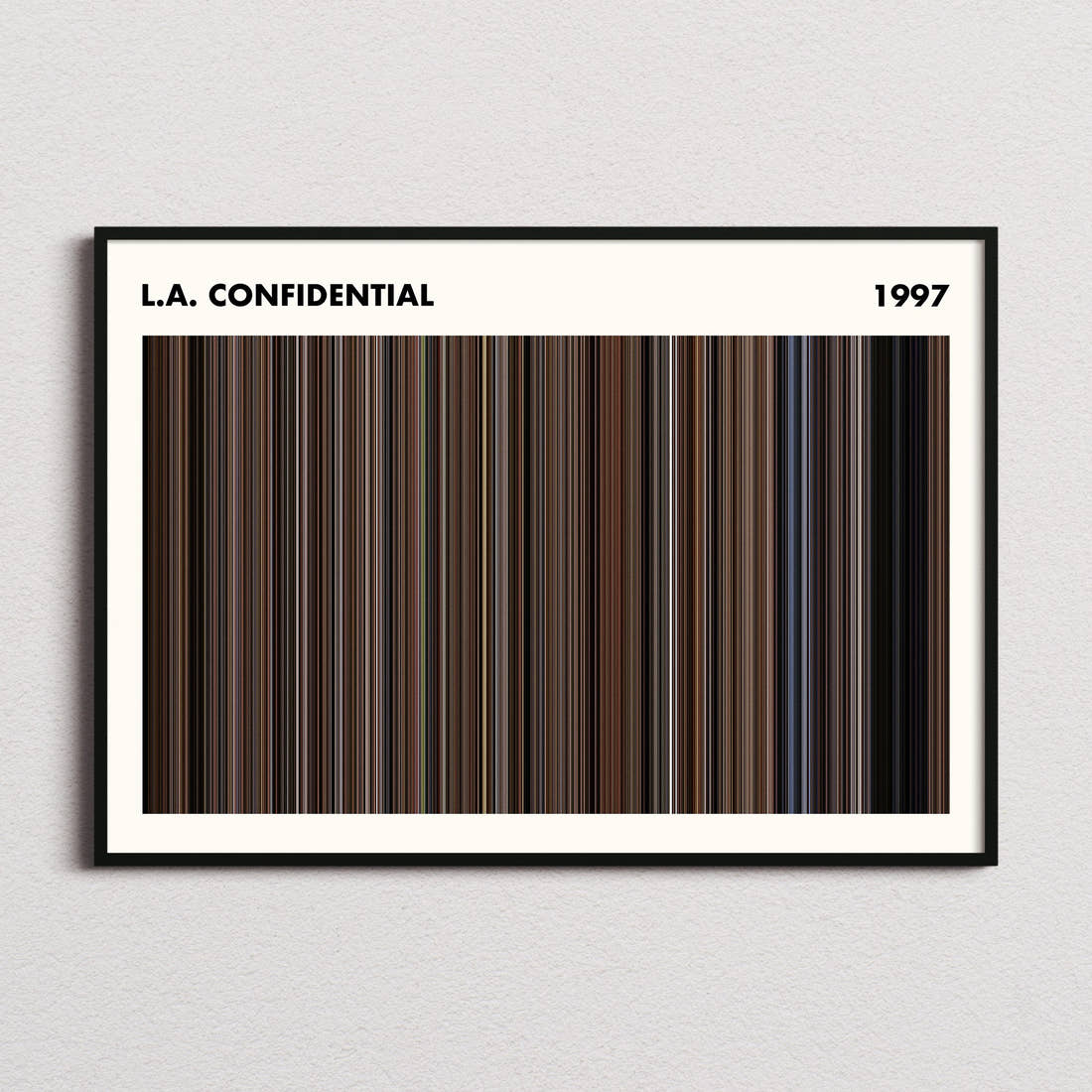 LA Confidential Movie Barcode Poster - Simplified