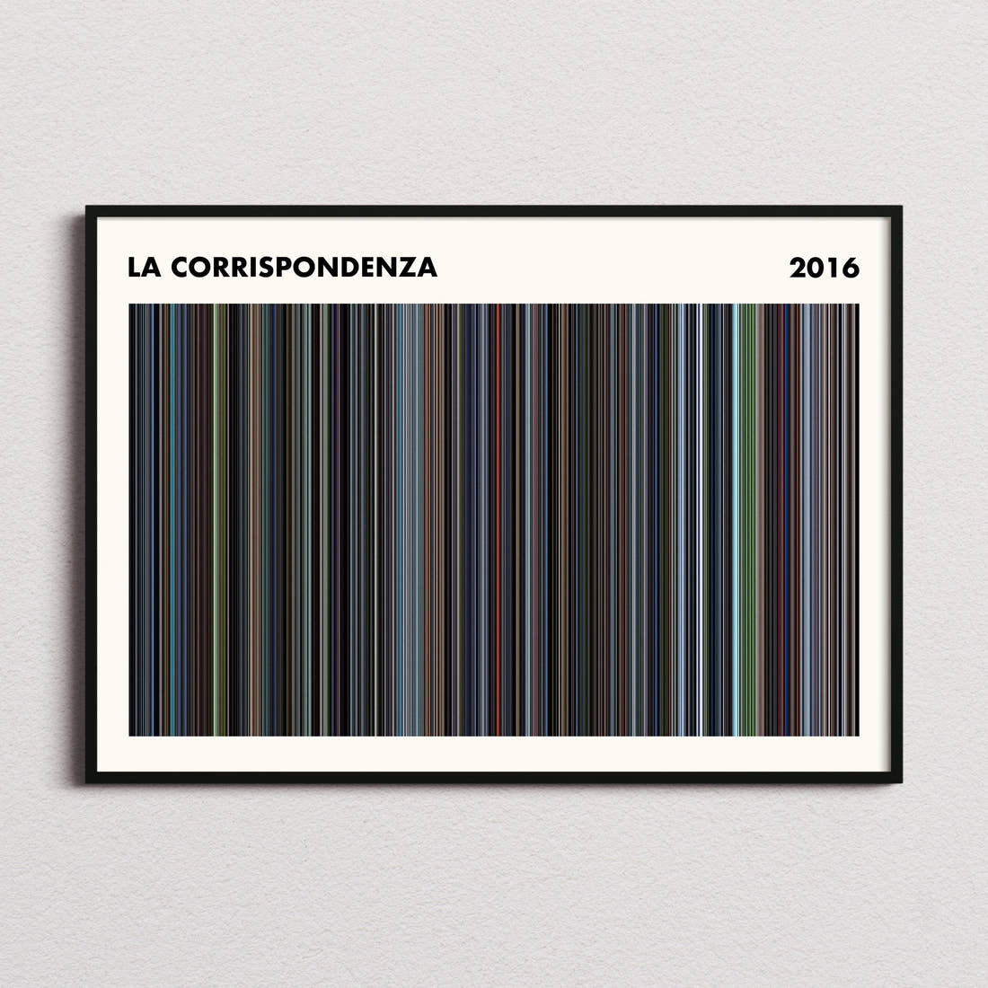 La Corrispondenza Movie Barcode Poster - Simplified