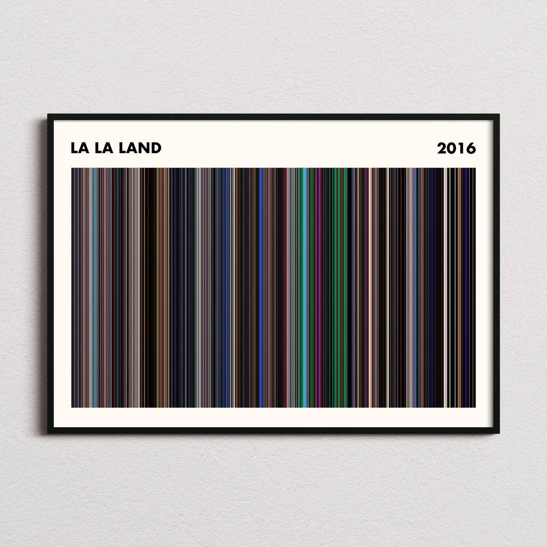 La La Land Movie Barcode Poster - Simplified