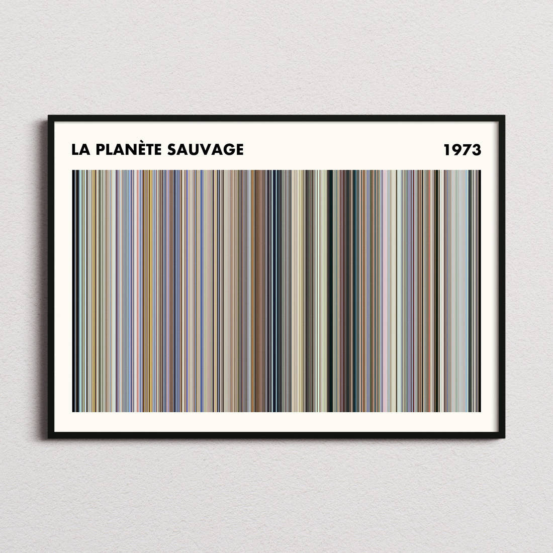 La Planète Sauvage Movie Barcode Poster - Simplified