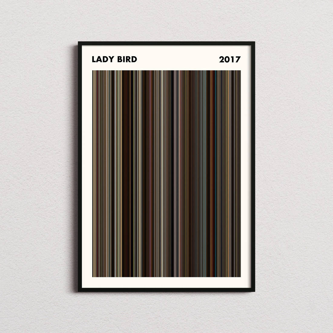 Lady Bird Movie Barcode Poster - Simplified