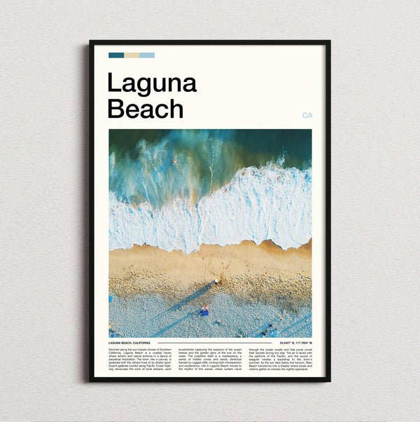 Laguna Beach - Waves Breaking On Sand - Travel Print