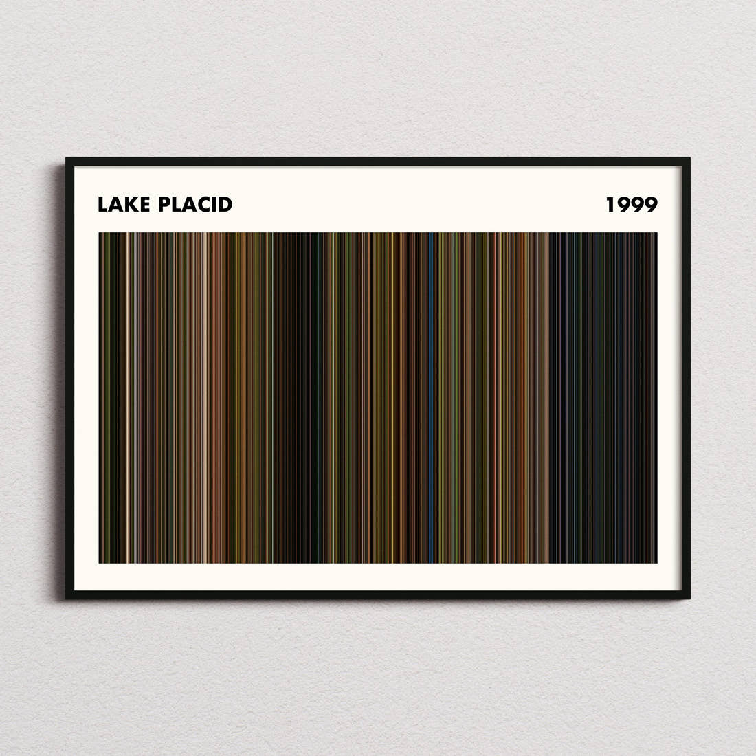 Lake Placid Movie Barcode Poster - Simplified