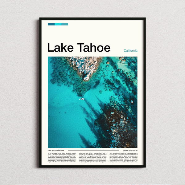 Lake Tahoe - Clear Turquoise Water - Travel Print