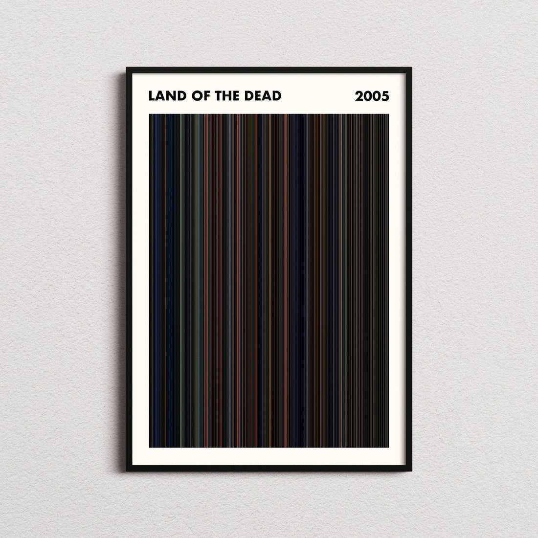 Land of the Dead Movie Barcode Poster - Simplified
