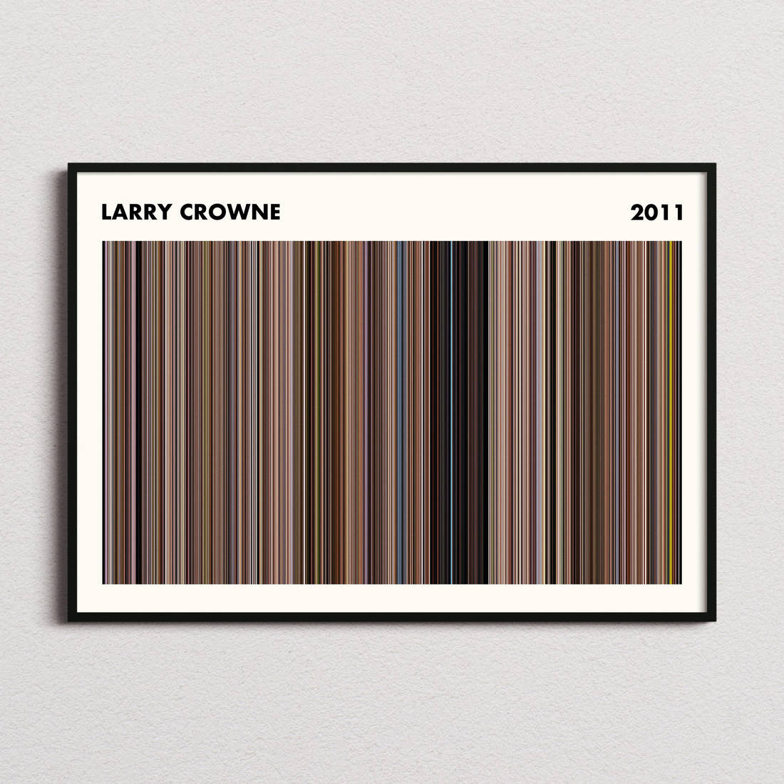 Larry Crowne Movie Barcode Poster - Simplified