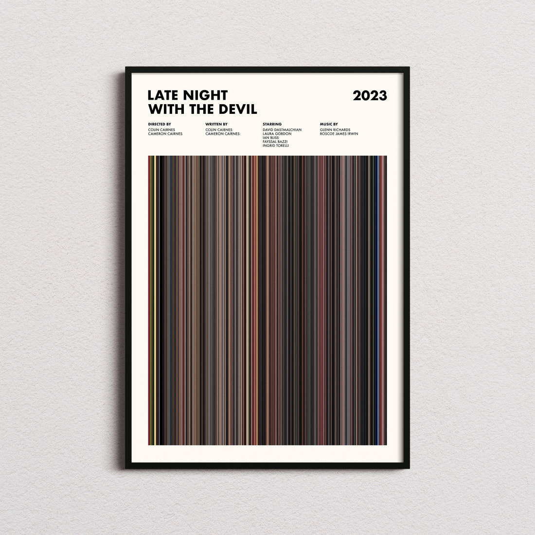 Late Night with the Devil Movie Barcode Poster