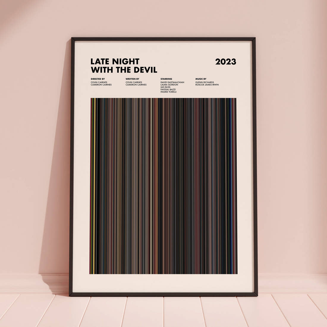 Late Night with the Devil Movie Barcode Poster