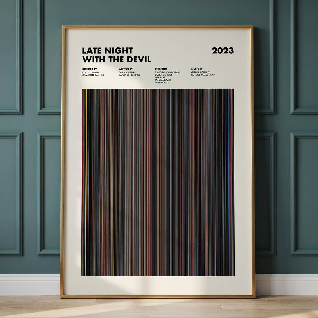 Late Night with the Devil Movie Barcode Poster