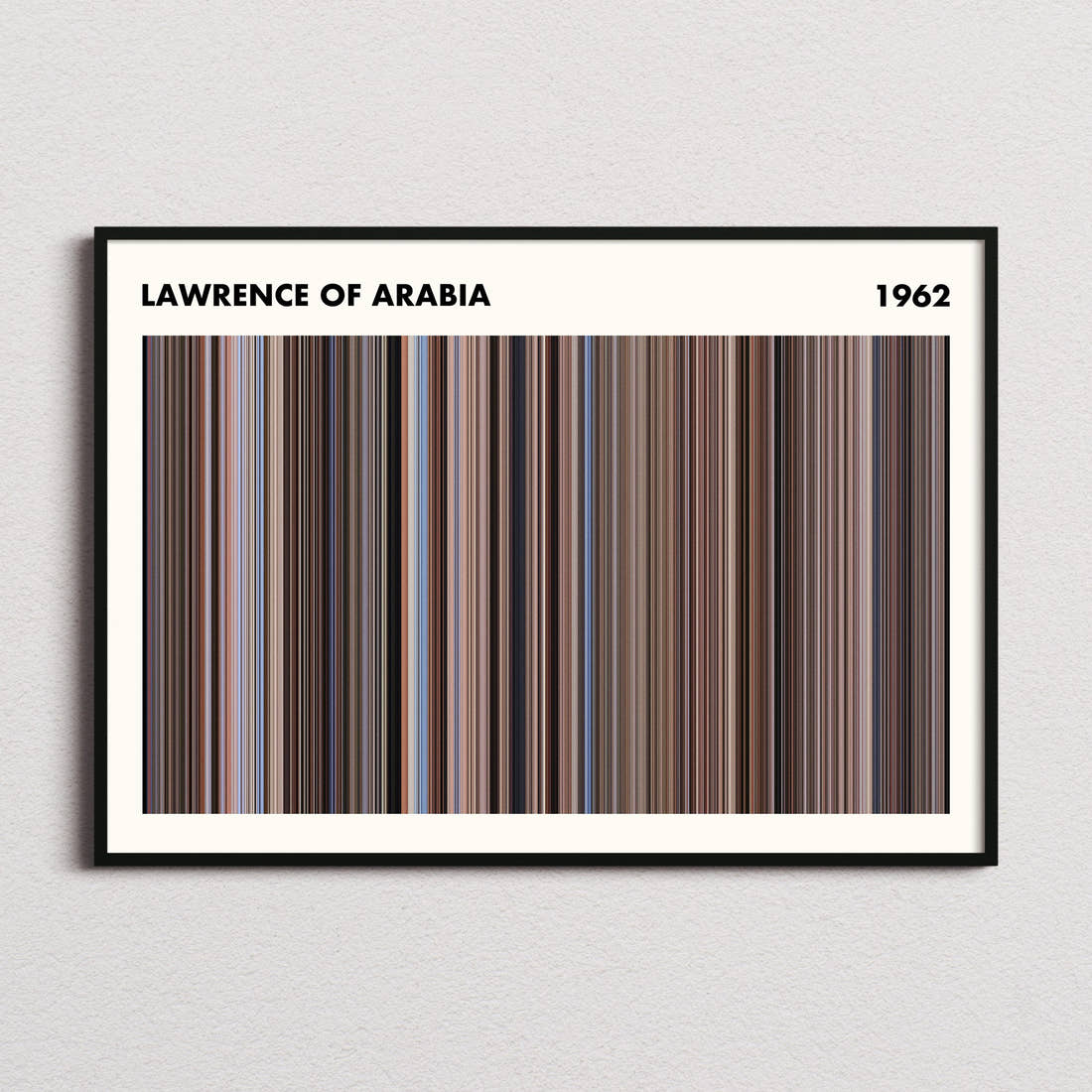 Lawrence of Arabia Movie Barcode Poster - Simplified