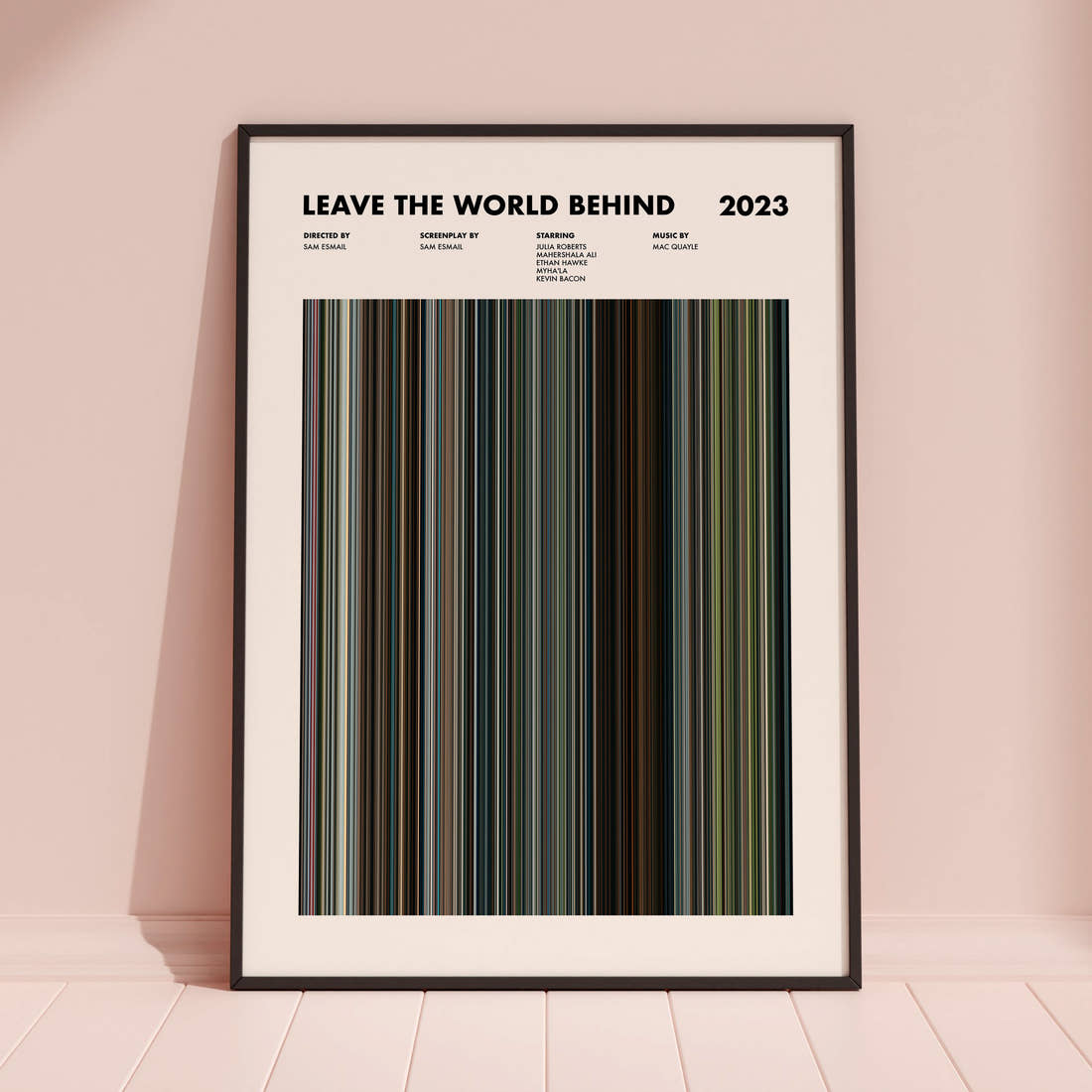 Leave the World Behind Movie Barcode Poster
