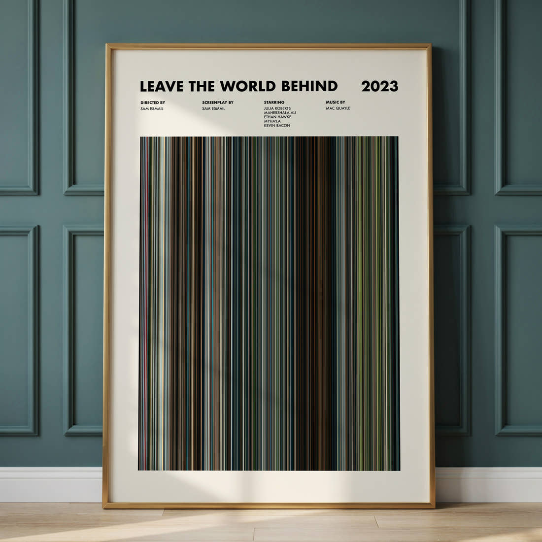 Leave the World Behind Movie Barcode Poster