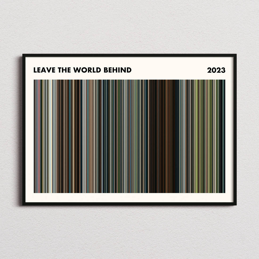 Leave the World Behind Movie Barcode Poster - Simplified