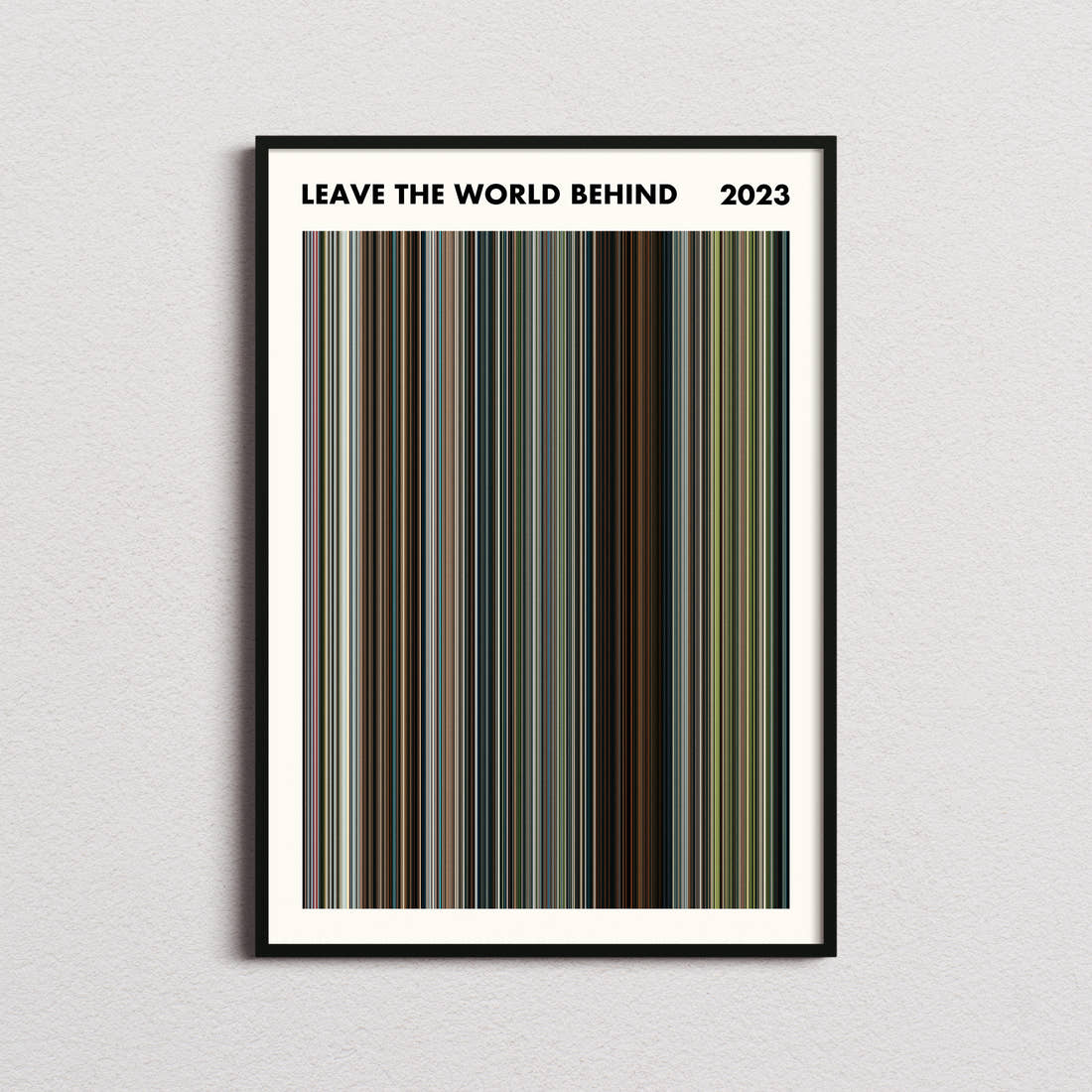 Leave the World Behind Movie Barcode Poster - Simplified