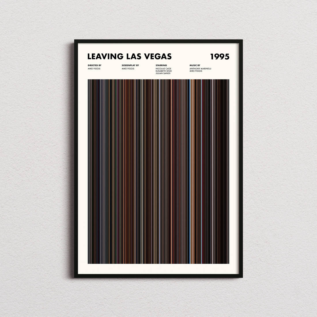 Leaving Las Vegas Movie Barcode Poster