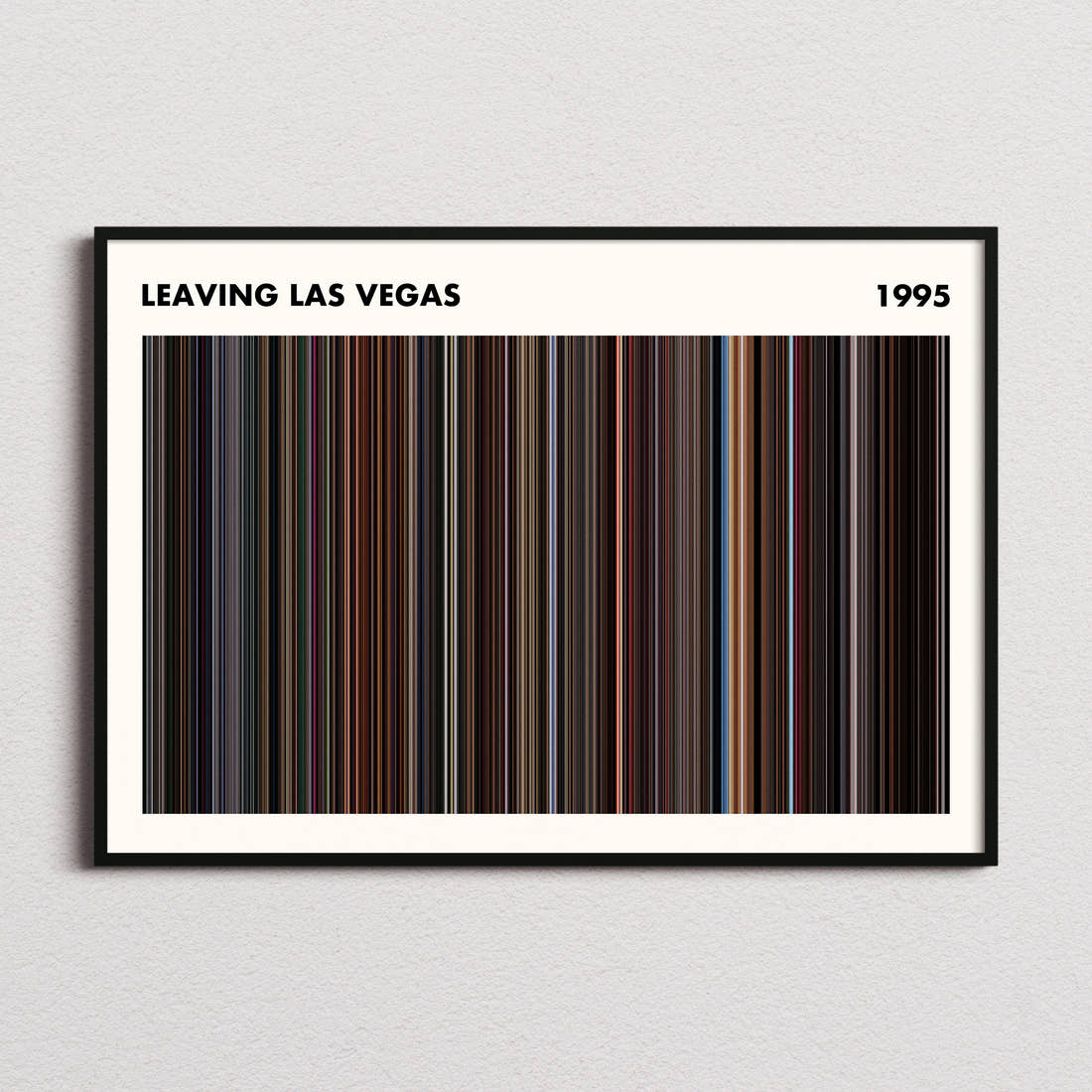 Leaving Las Vegas Movie Barcode Poster - Simplified
