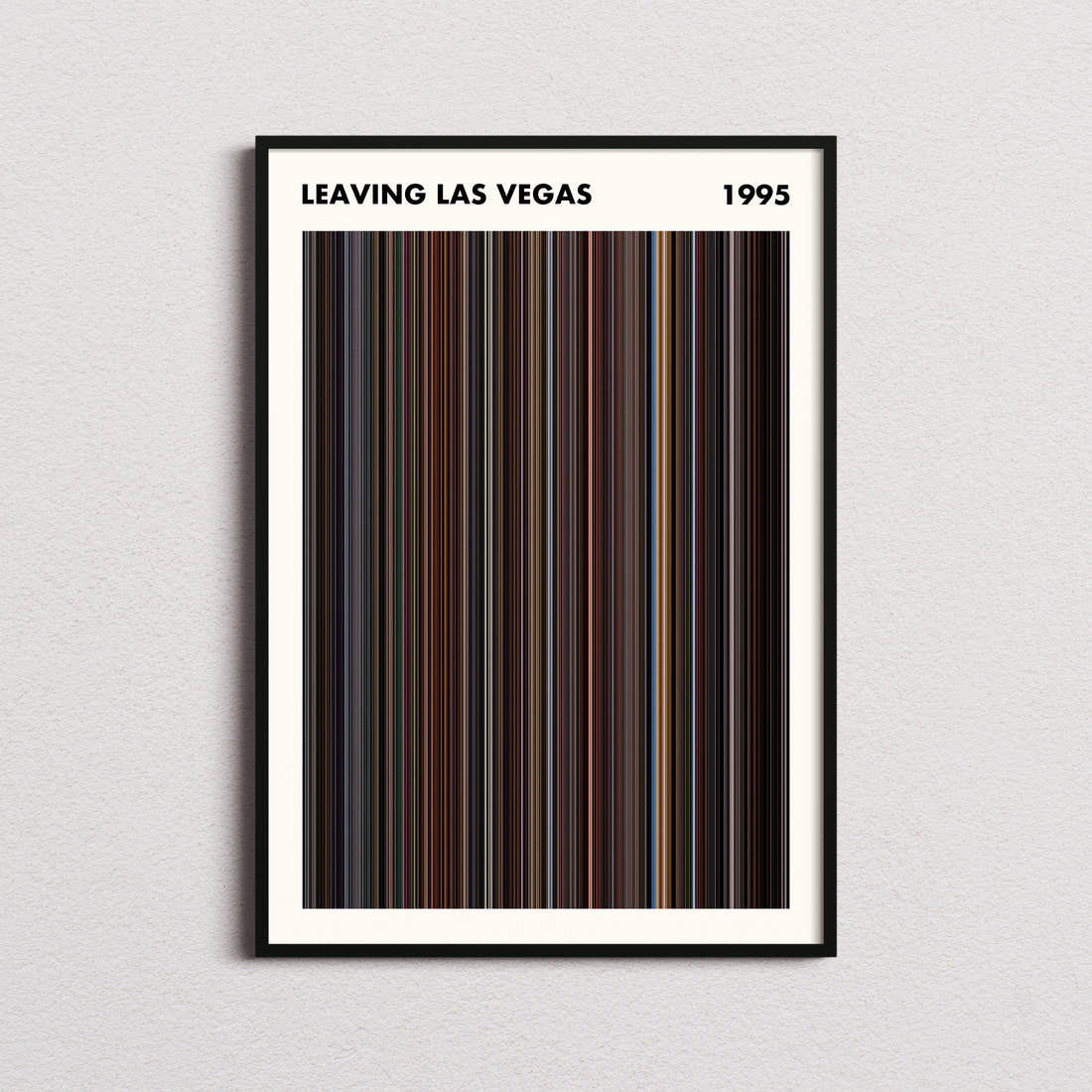 Leaving Las Vegas Movie Barcode Poster - Simplified