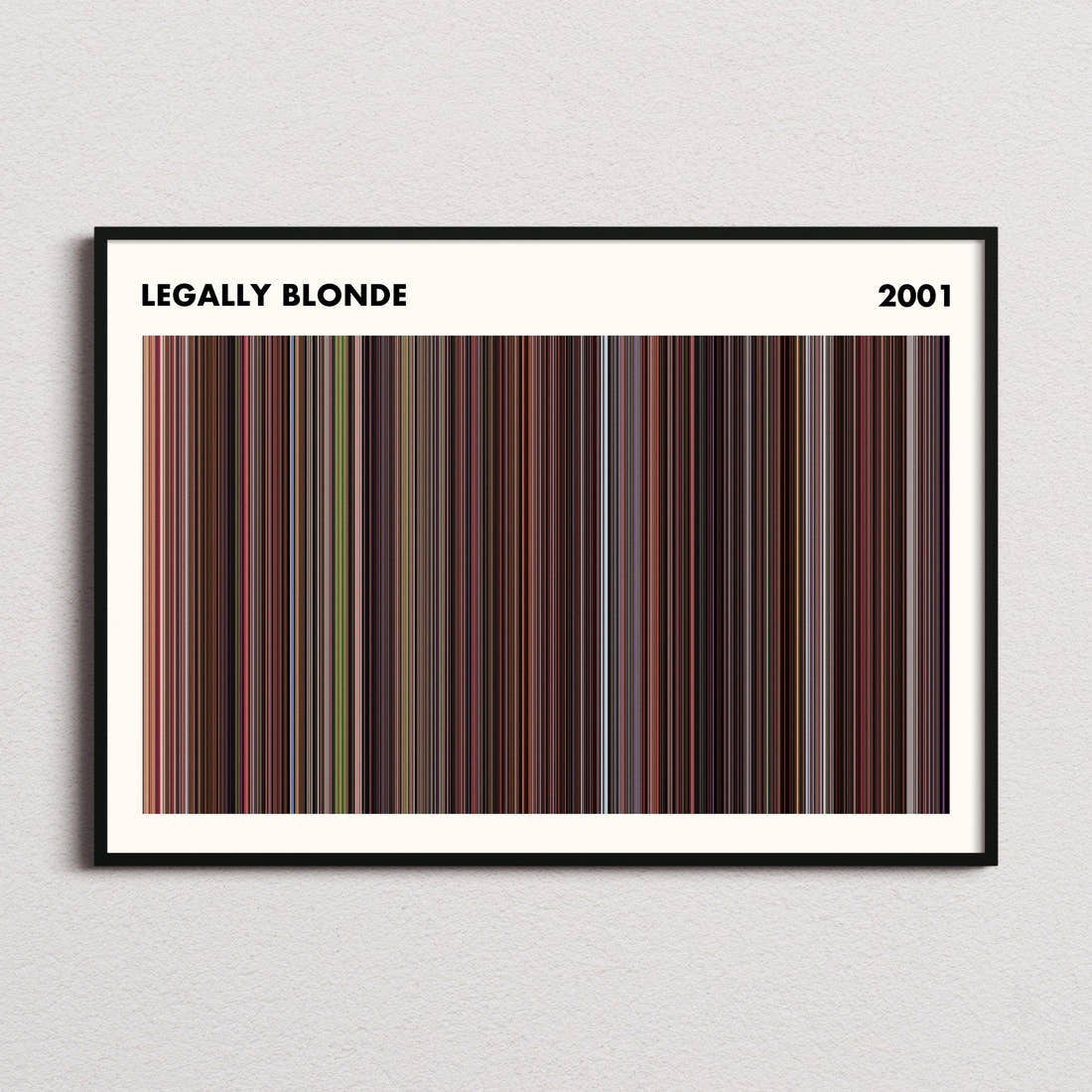 Legally Blonde Movie Barcode Poster - Simplified