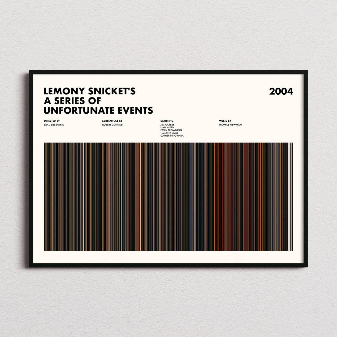 Lemony Snicket's A Series of Unfortunate Events Movie Barcode Poster