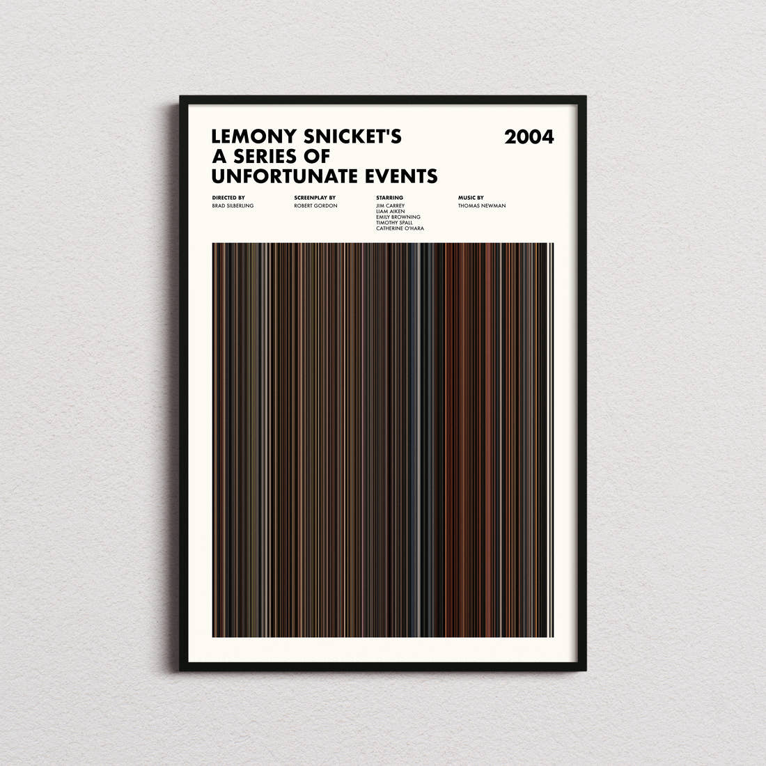 Lemony Snicket's A Series of Unfortunate Events Movie Barcode Poster