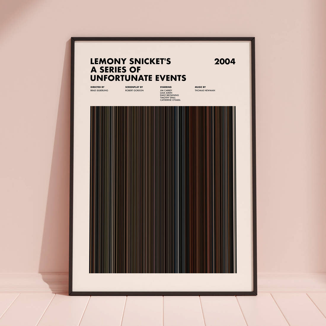 Lemony Snicket's A Series of Unfortunate Events Movie Barcode Poster