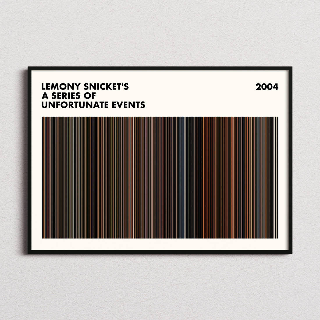 Lemony Snicket's A Series of Unfortunate Events Movie Barcode Poster - Simplified