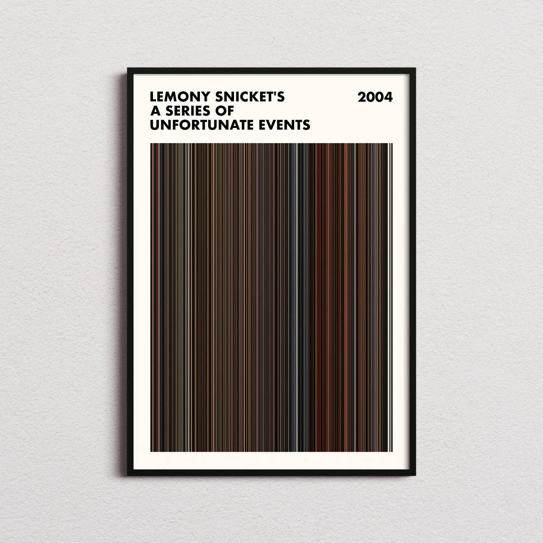 Lemony Snicket's A Series of Unfortunate Events Movie Barcode Poster - Simplified