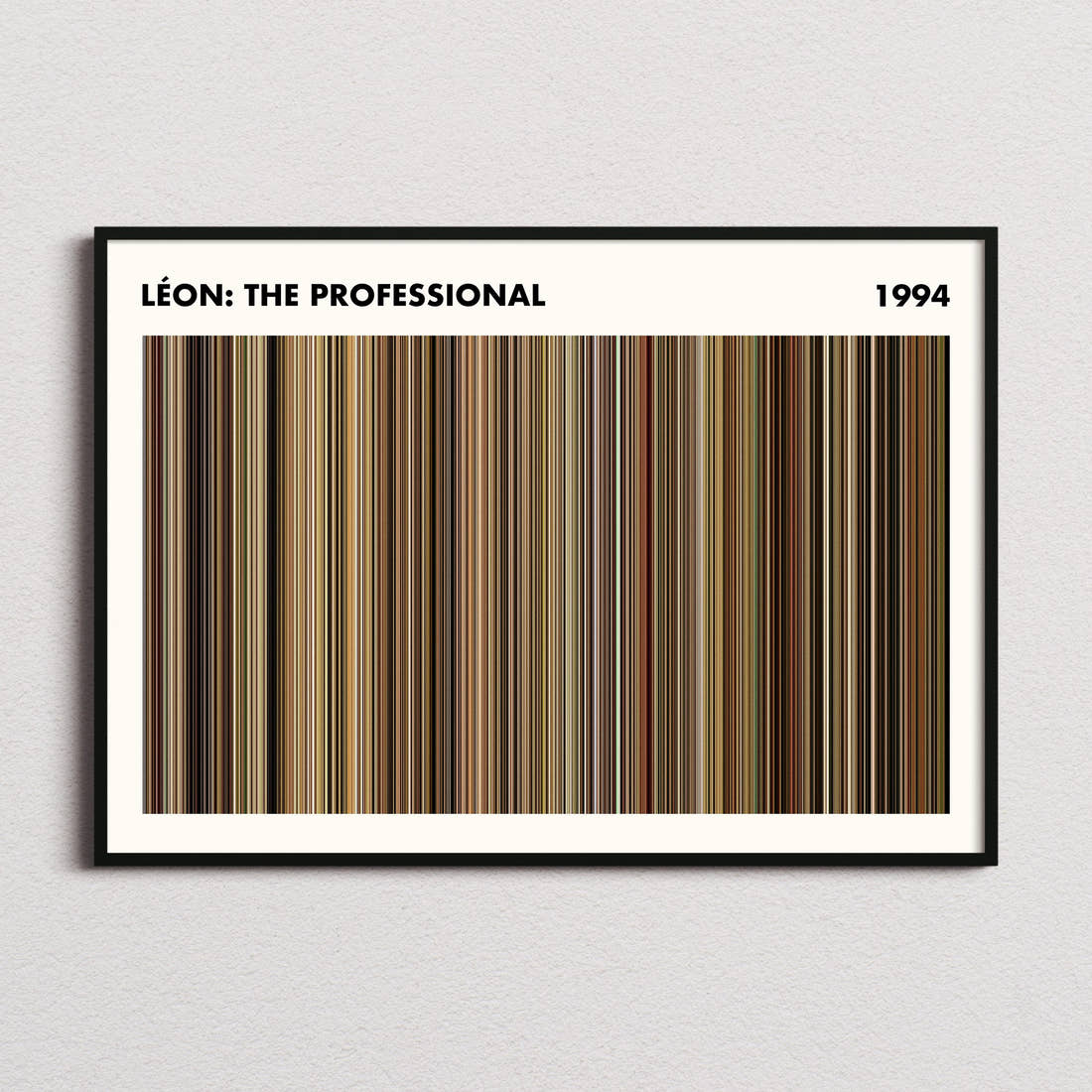 Léon: The Professional Movie Barcode Poster - Simplified