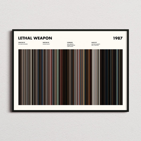 Lethal Weapon Movie Barcode Poster