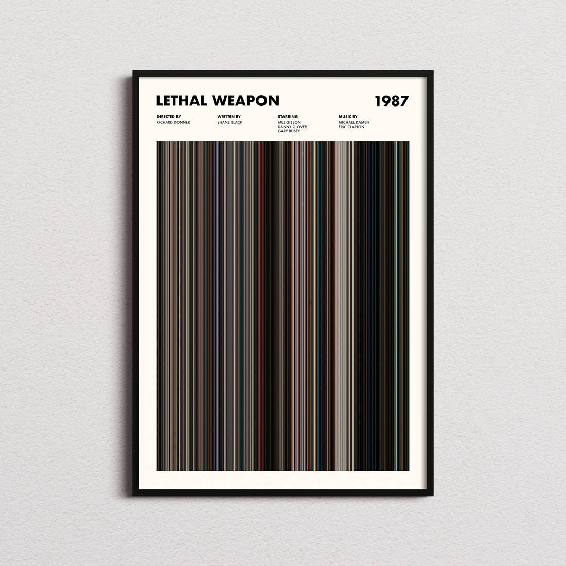 Lethal Weapon Movie Barcode Poster
