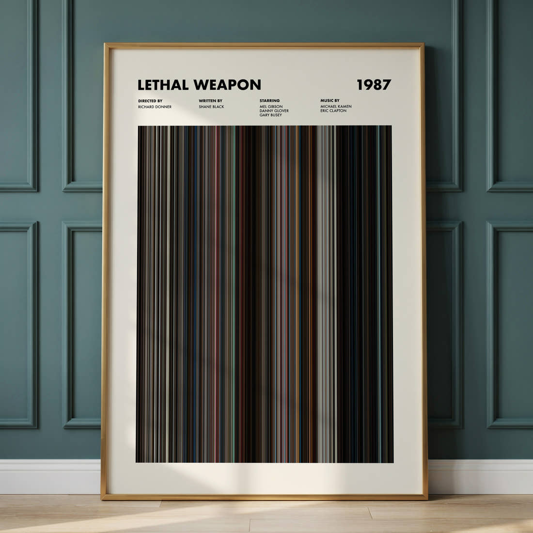 Lethal Weapon Movie Barcode Poster