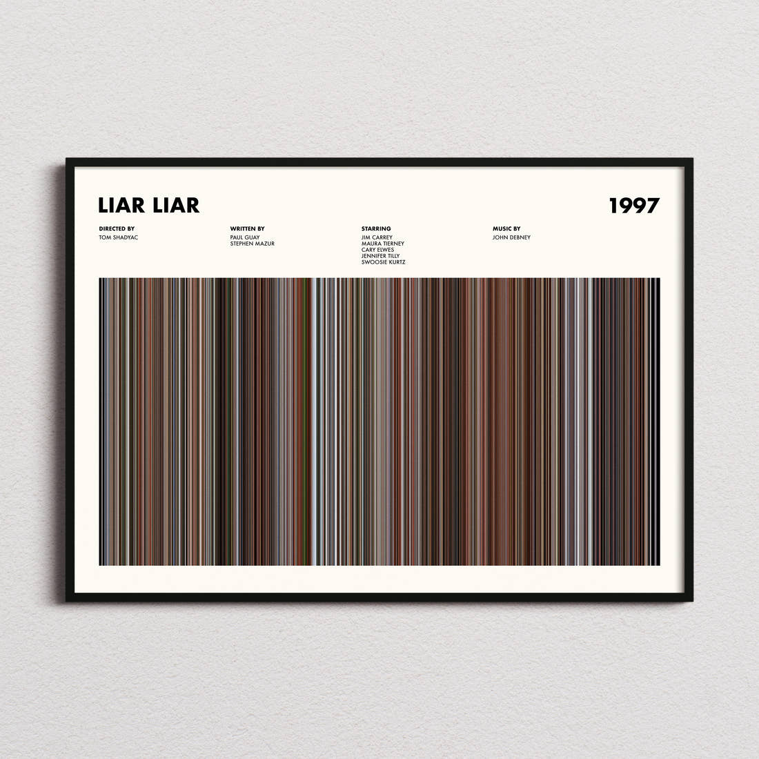 Liar Liar Movie Barcode Poster