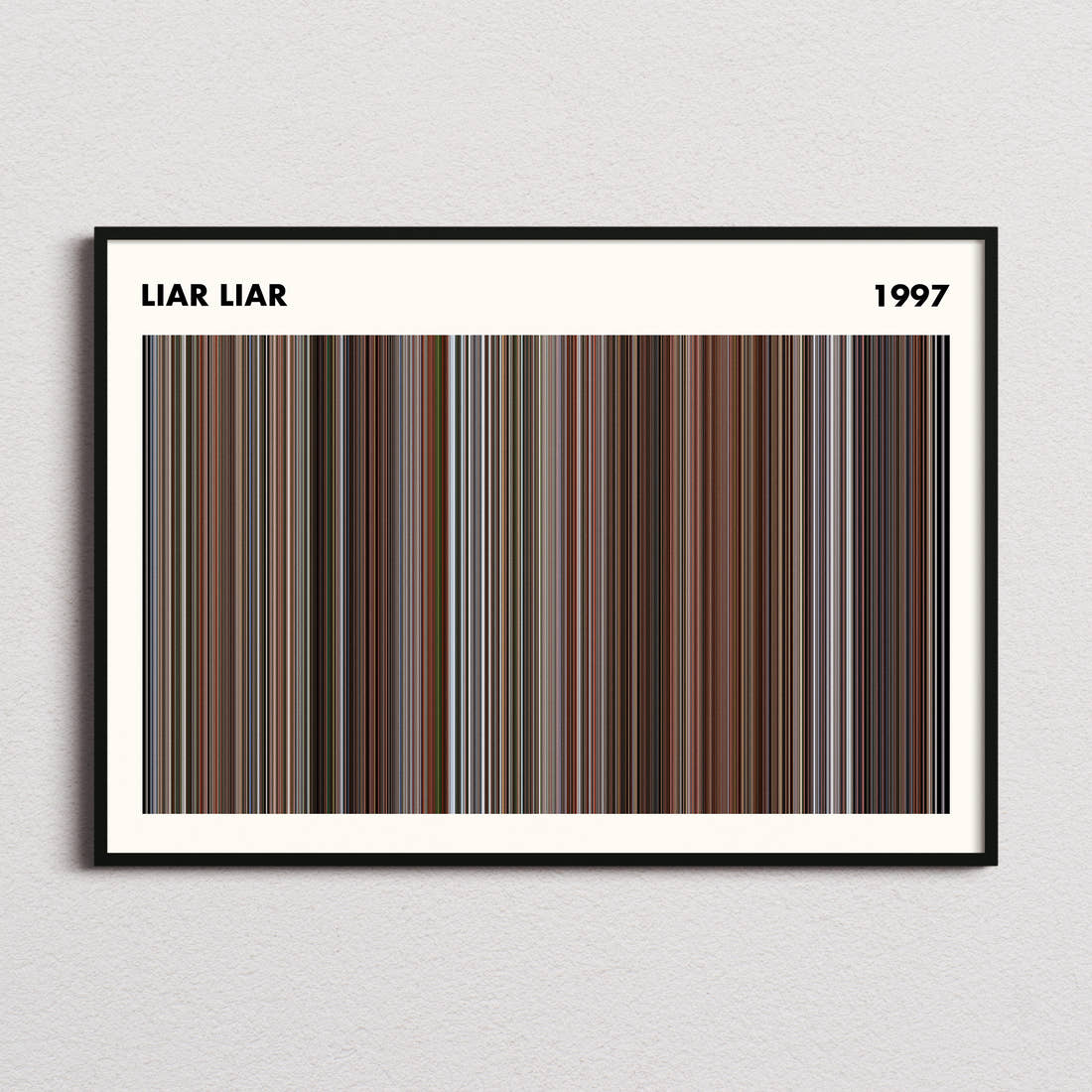Liar Liar Movie Barcode Poster - Simplified