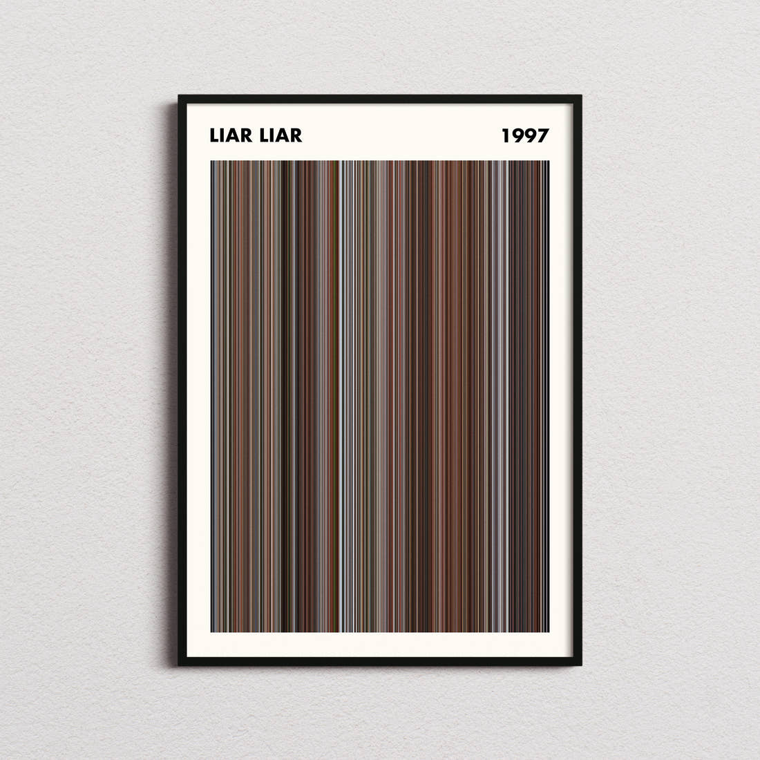 Liar Liar Movie Barcode Poster - Simplified