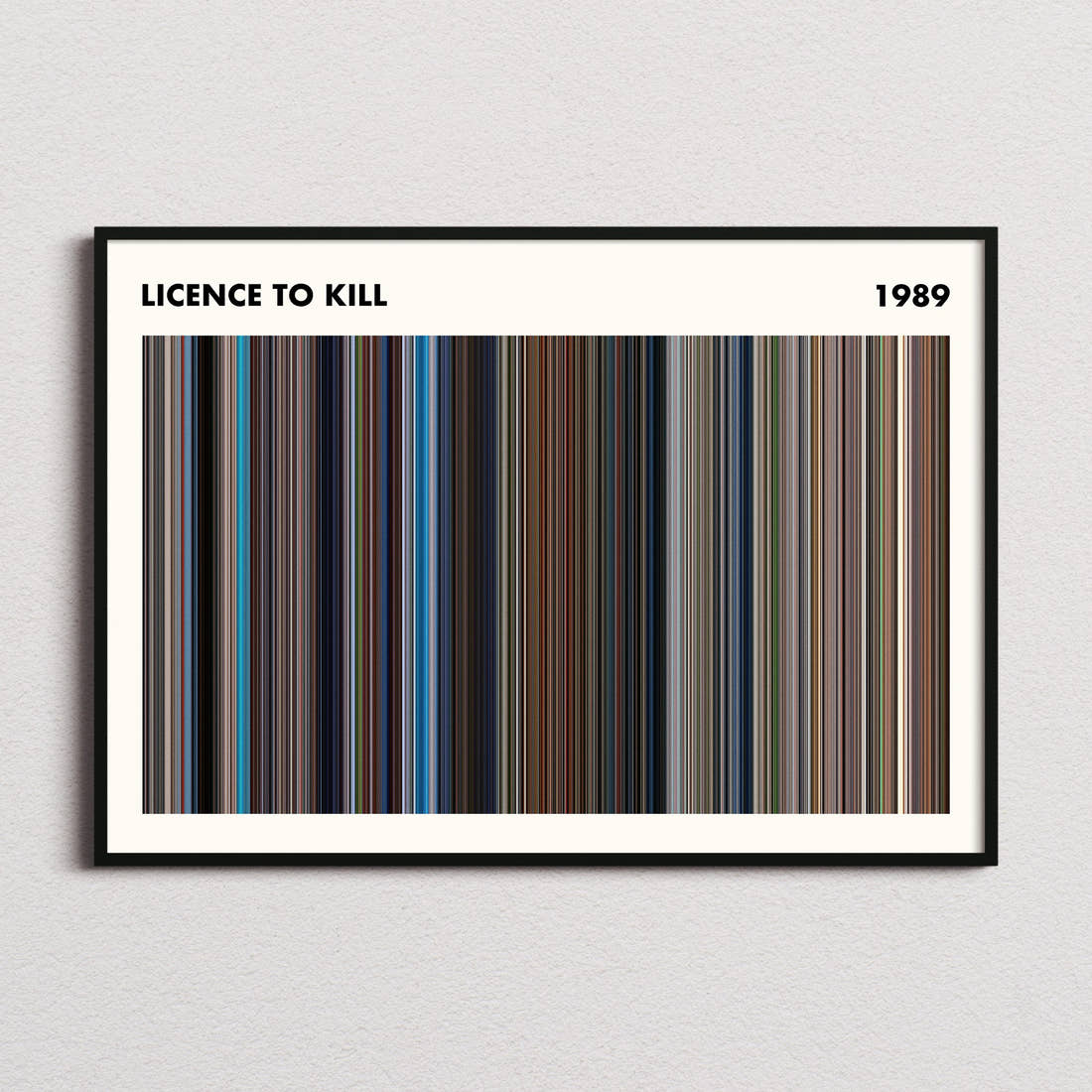 Licence to Kill Movie Barcode Poster - Simplified