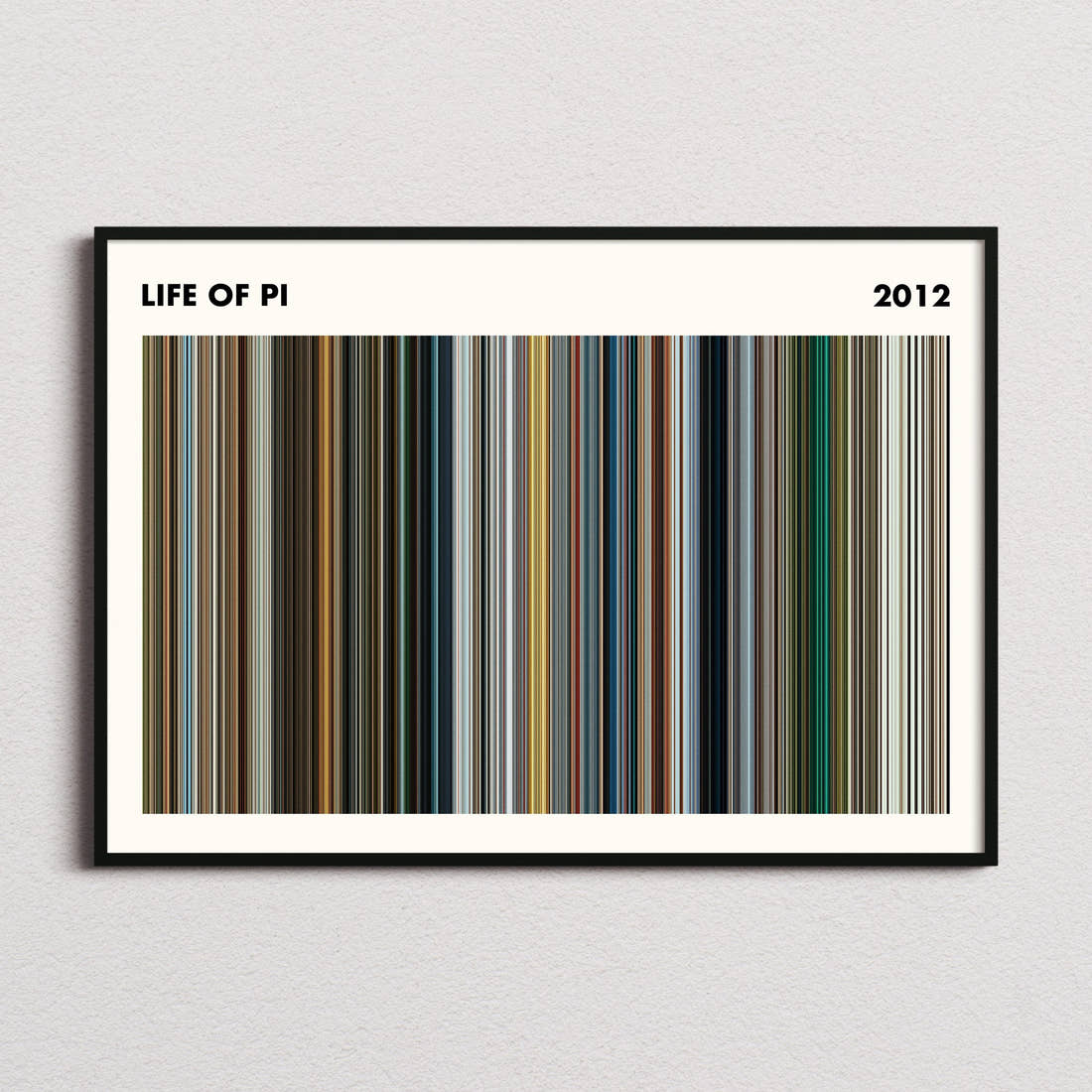 Life of Pi Movie Barcode Poster - Simplified