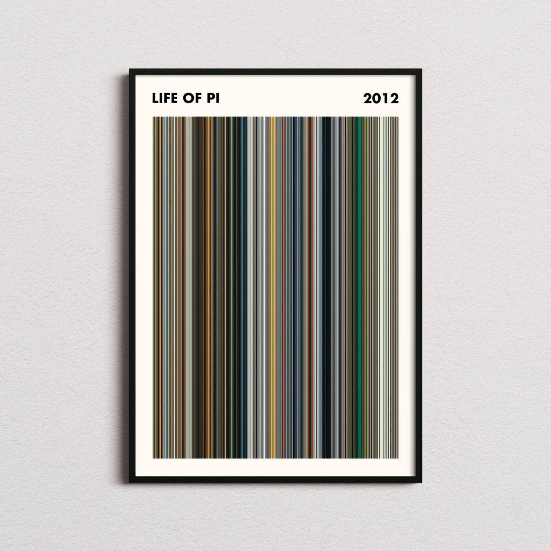 Life of Pi Movie Barcode Poster - Simplified