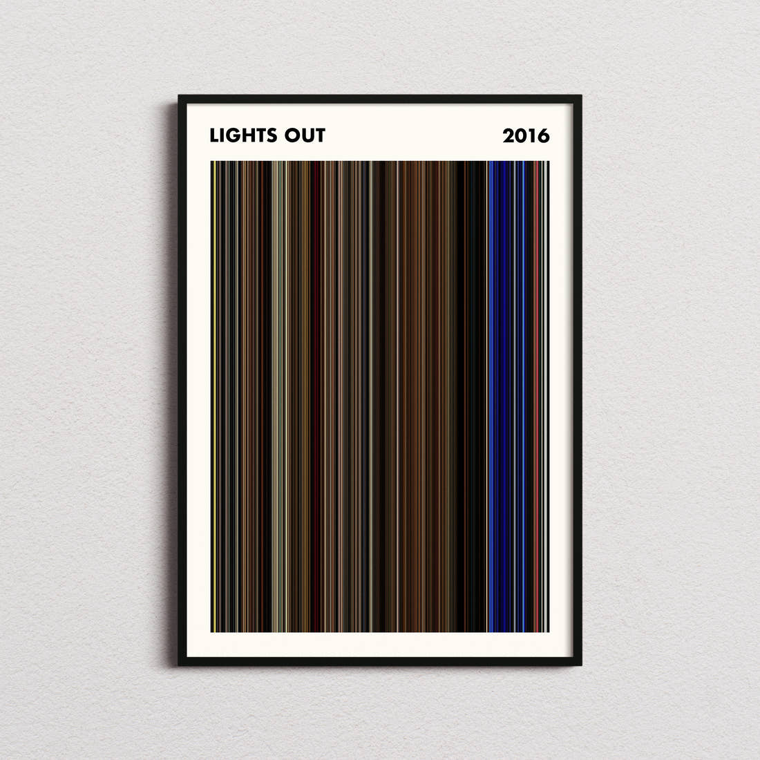 Lights Out Movie Barcode Poster - Simplified
