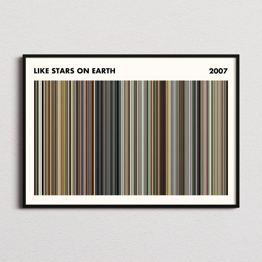 Like Stars on Earth Movie Barcode Poster - Simplified