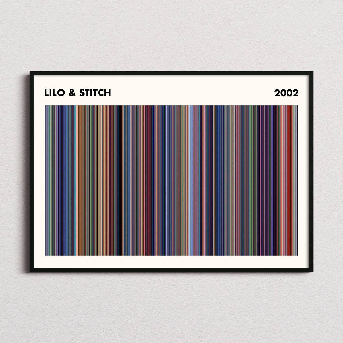 Lilo & Stitch Movie Barcode Poster - Simplified