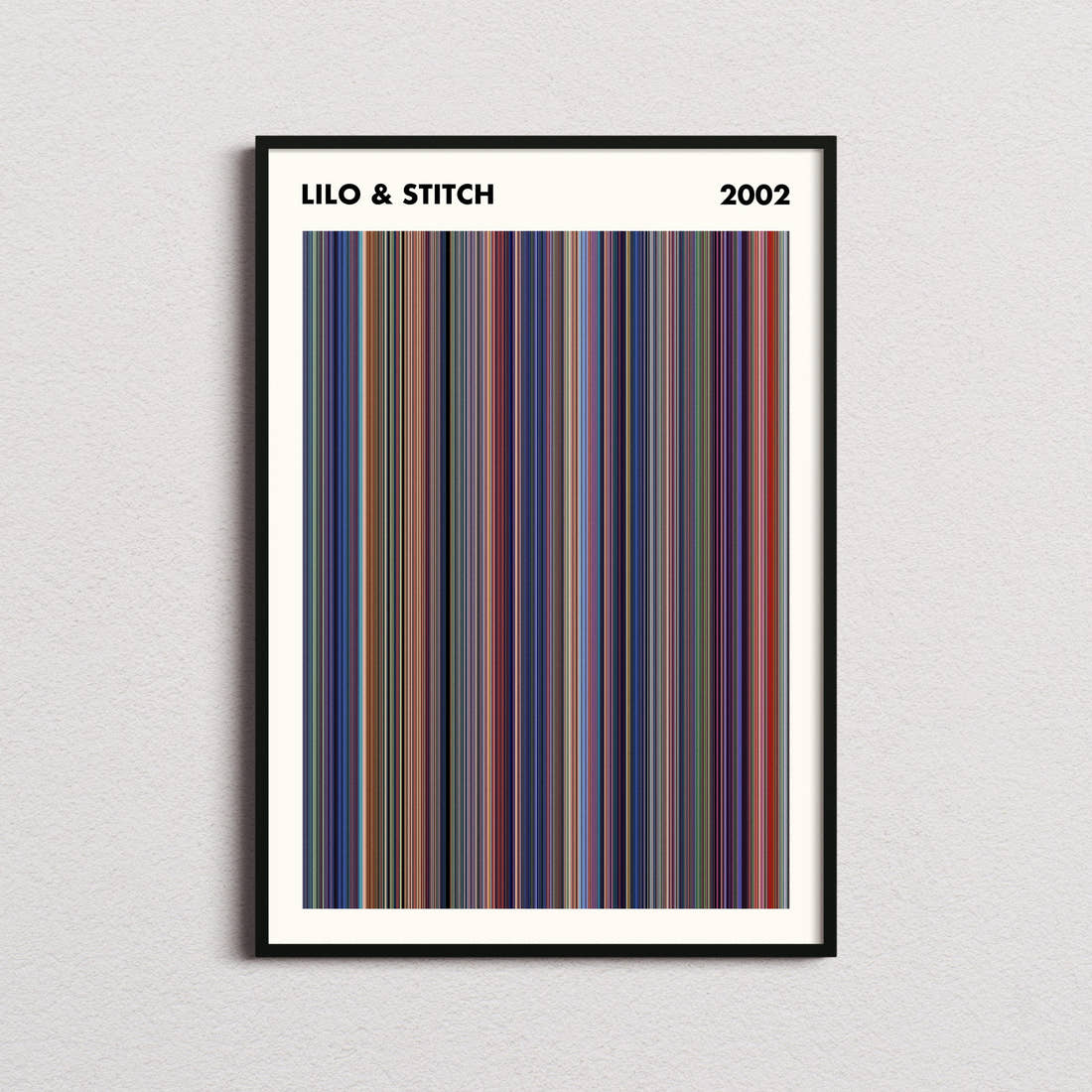 Lilo & Stitch Movie Barcode Poster - Simplified