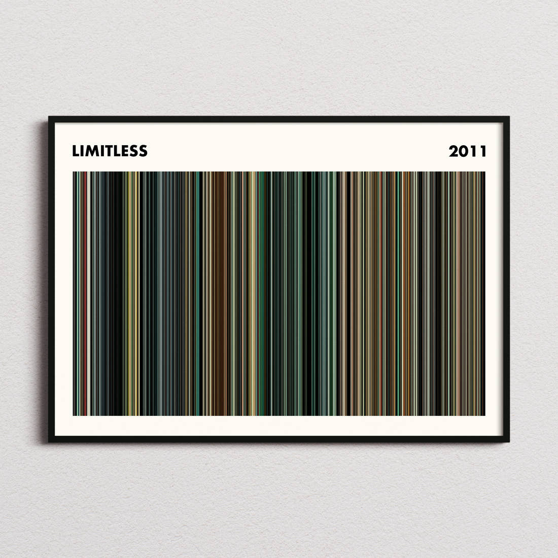 Limitless Movie Barcode Poster - Simplified